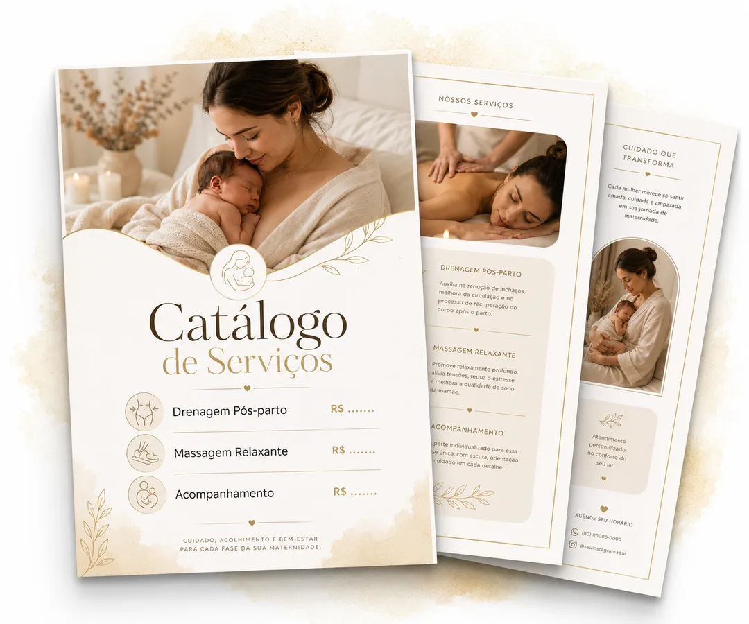 Bônus Catálogo de Serviços Pós-parto